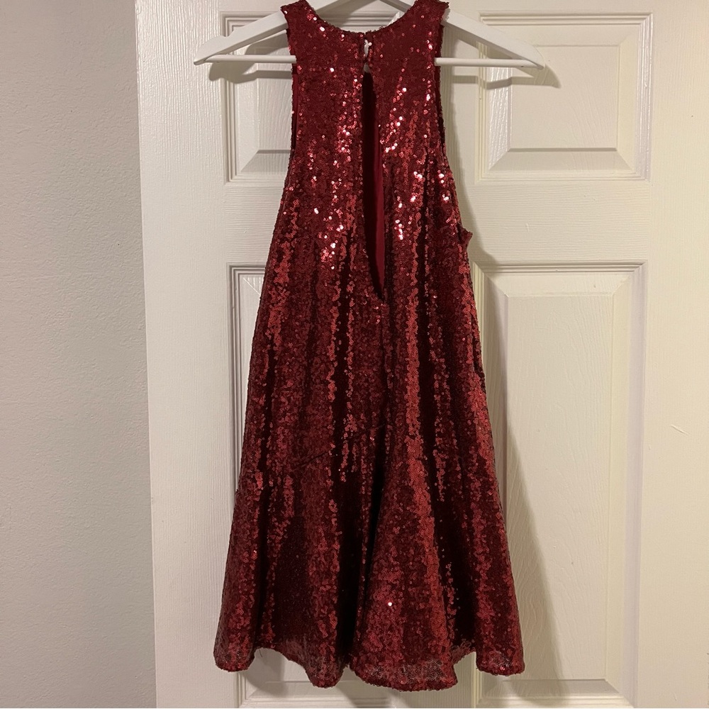 Free People Red Sequence Dress (XS)